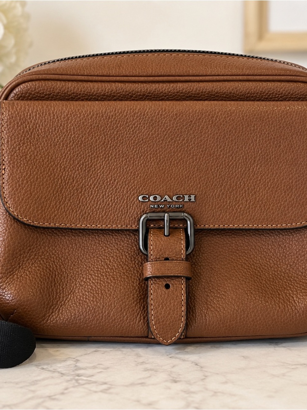 Coach Crossbody Bag in Saddle Brown Leather